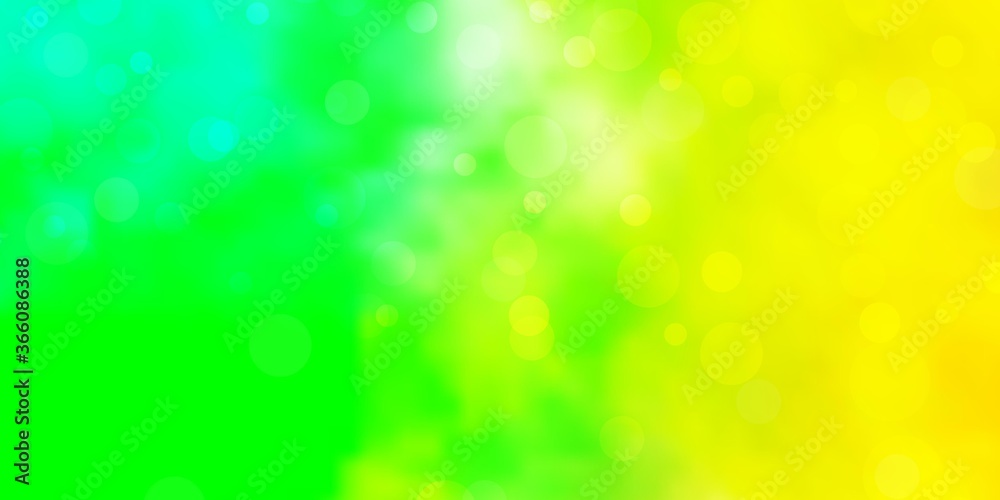 Light Green, Yellow vector backdrop with circles. Glitter abstract illustration with colorful drops. Pattern for websites, landing pages. Light Green, Yellow vector backdrop with circles. Glitter abstract illustration with colorful drops. Pattern for websites, landing pages.