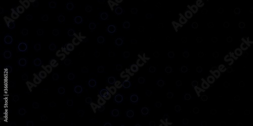 Dark BLUE vector layout with circle shapes. Abstract illustration with colorful spots in nature style. Pattern for wallpapers, curtains.