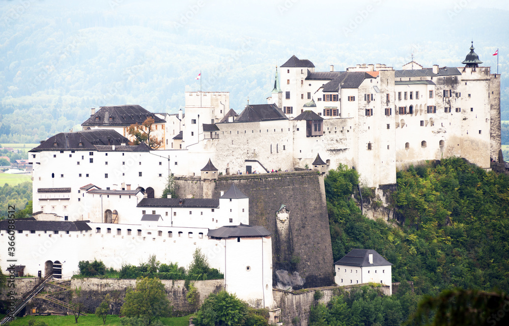 Aerial View of Salzburg, Austria, Europe
