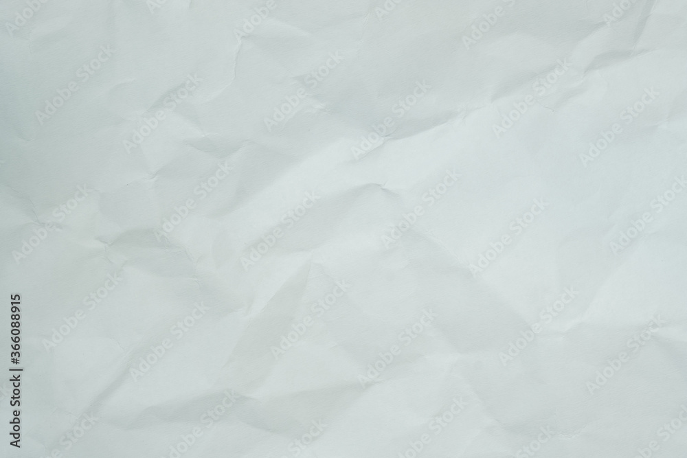 Obraz premium Texture of white recycle crumpled paper, copy space for text.