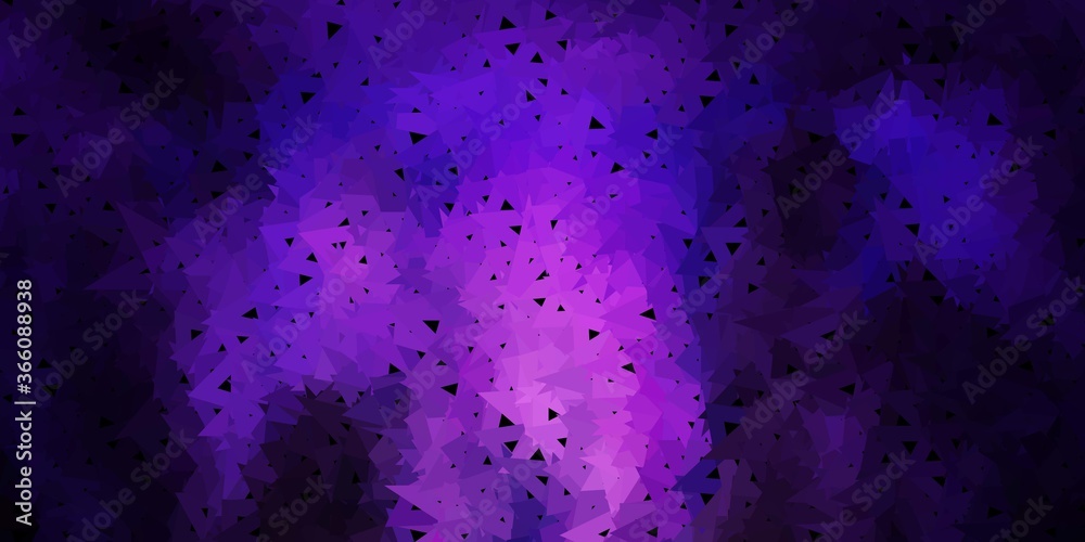 Dark purple vector polygonal pattern.
