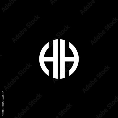 Letter HH Initial Logo Design Vector Template Illustration