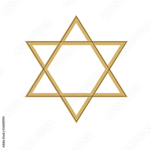 JEWISH RELIGIOUS SYMBOL STAR OF DAVIDE WITH FIVE POINTS