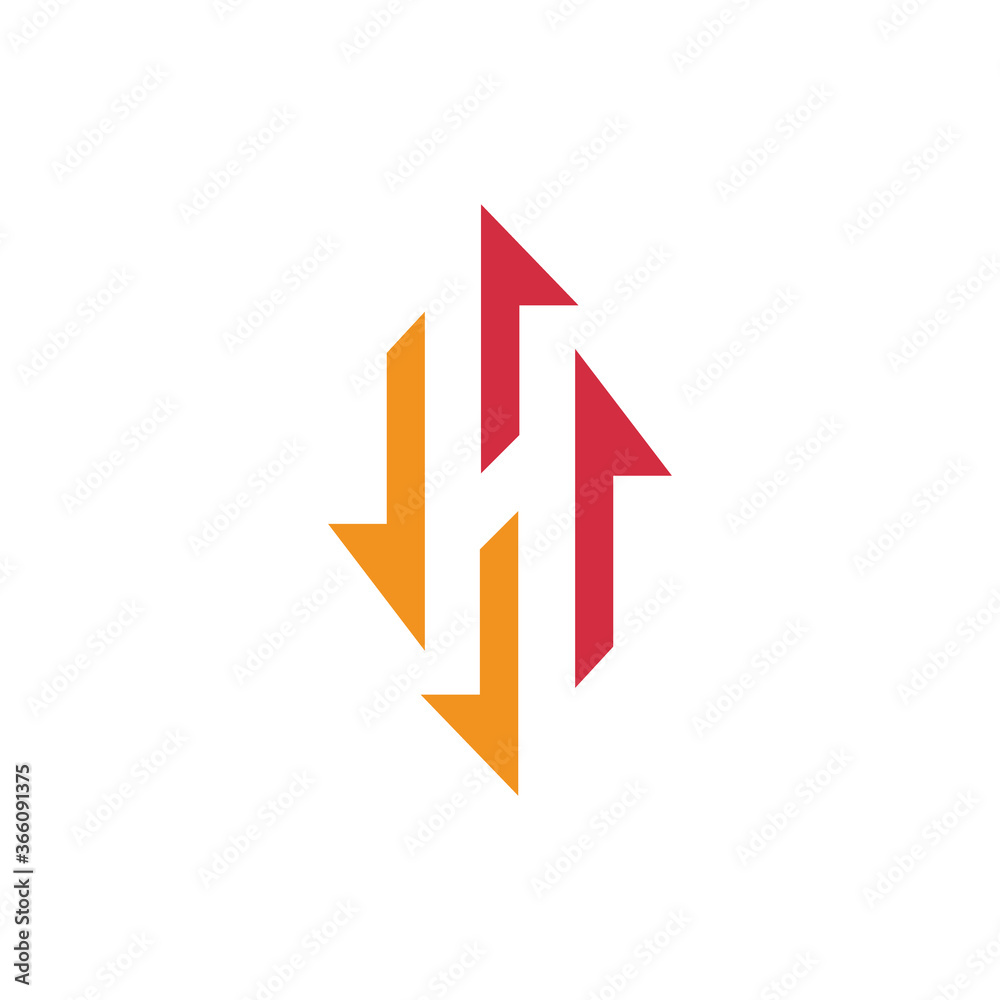 Letter H logo icon design template elements. Vector color sign. Letter H logo icon design template elements. Vector color sign.