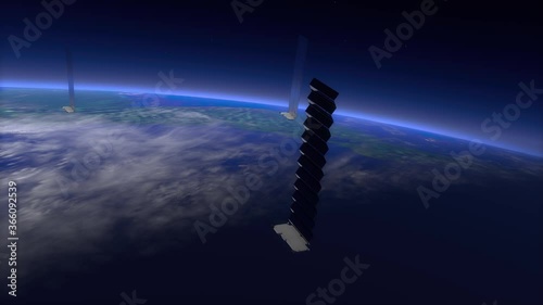 SPACEX Starlink satellite, artist rendering. photo