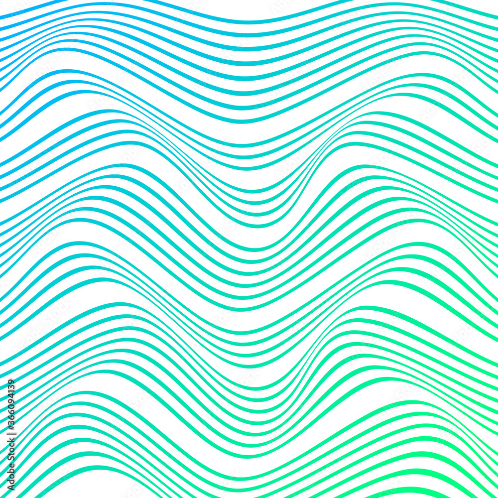 ABSTRACT COLORFUL GRADIENT WAVY LINE PATTERN BACKGROUND. COVER DESIGN VECTOR