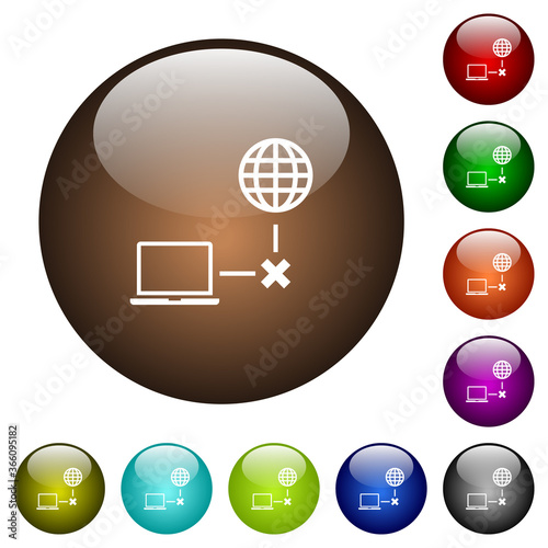 Offline laptop color glass buttons