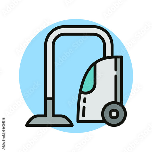 Vacuum Cleaner Icon Design. Cleaning Dust Equipment Vector Illustration