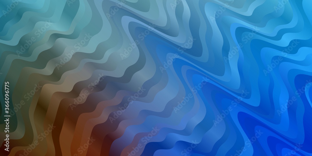 Fototapeta premium Light Blue, Yellow vector texture with curves. Gradient illustration in simple style with bows. Smart design for your promotions.