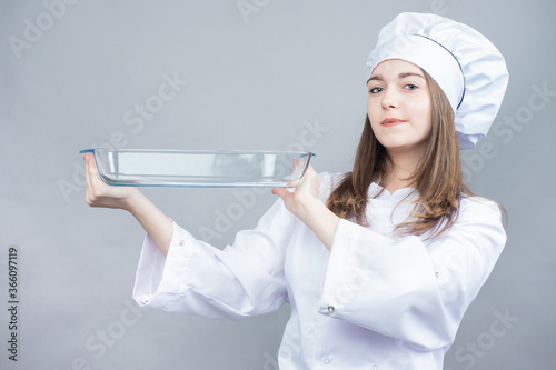 Chef cook woman. Woman cook...