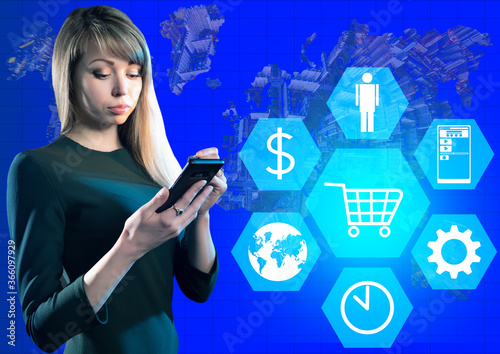 Online retail business. Wom...
