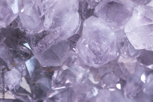 Closeup of a amethyst quartz