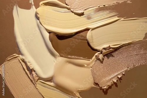 Obraz Texture of smudge cosmetic cream foundation liquid background