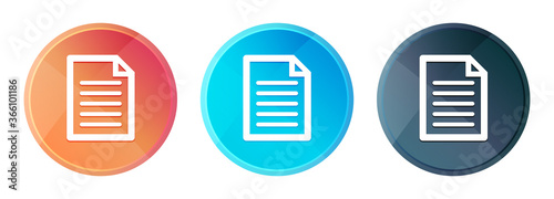 Page icon steam mist round button set shiny illustration