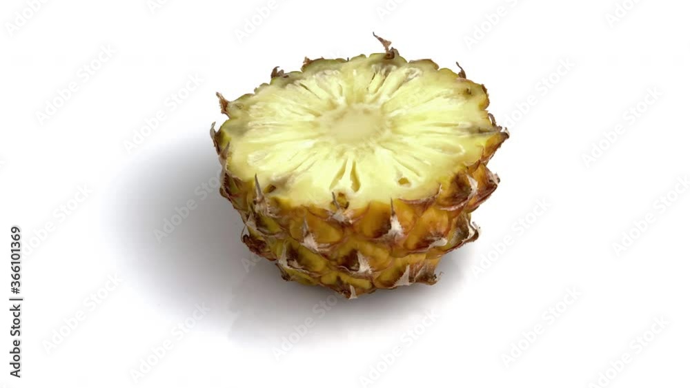 sliced baby pineapple isolated on white sliced baby pineapple isolated on white