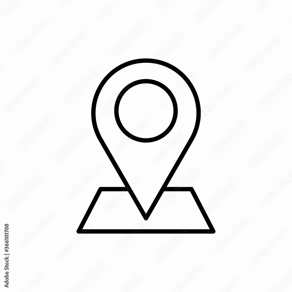 Outline map location icon.Map location vector illustration. Symbol for web and mobile Outline map location icon.Map location vector illustration. Symbol for web and mobile