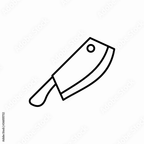 Outline meat knife icon.Meat knife vector illustration. Symbol for web and mobile