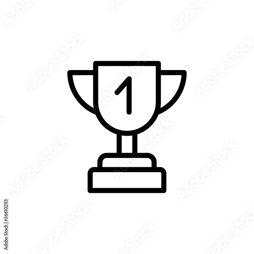 Trophy icon. Simple line, outline vector elements of knowledge icons for ui and ux, website or mobile application