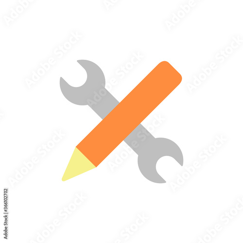 Engineering, tool, pen icon. Simple color vector elements of knowledge icons for ui and ux, website or mobile application