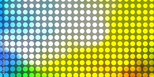 Light Multicolor vector layout with circles. Abstract illustration with colorful spots in nature style. Pattern for business ads.