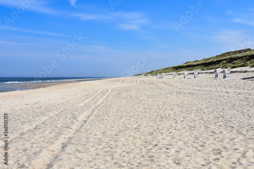 Empty section of beach on the island of Sylt
