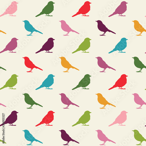 Birds seamless pattern