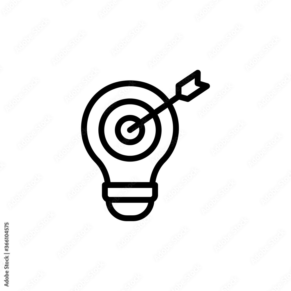 Target, bulb, innovation icon. Simple line, outline vector elements of innovations icons for ui and ux, website or mobile application Target, bulb, innovation icon. Simple line, outline vector elements of innovations icons for ui and ux, website or mobile application