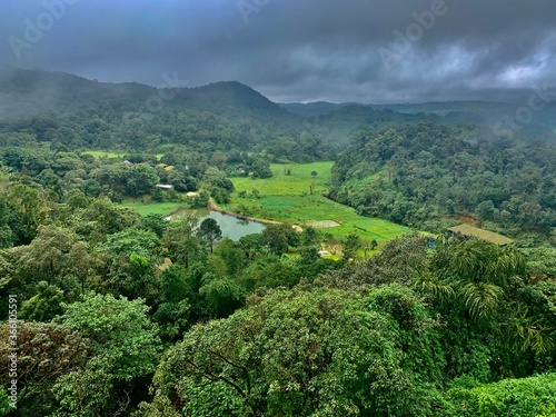 Valley view of the Madikeri hills. Coorg Karnataka India.