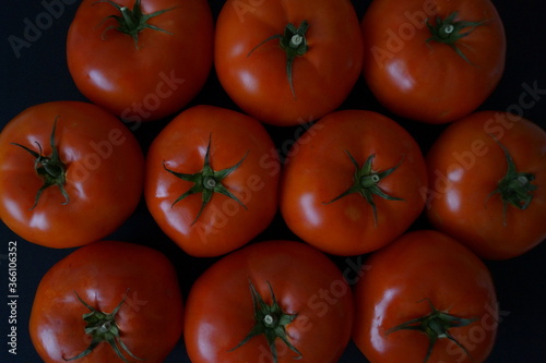 Tomates rojos grandes y sabrosos