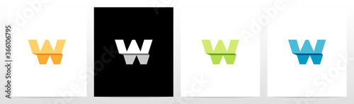 Folded Letter Logo Design W
