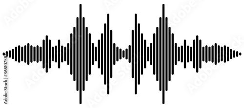 Sound waves icon. Vector illustration