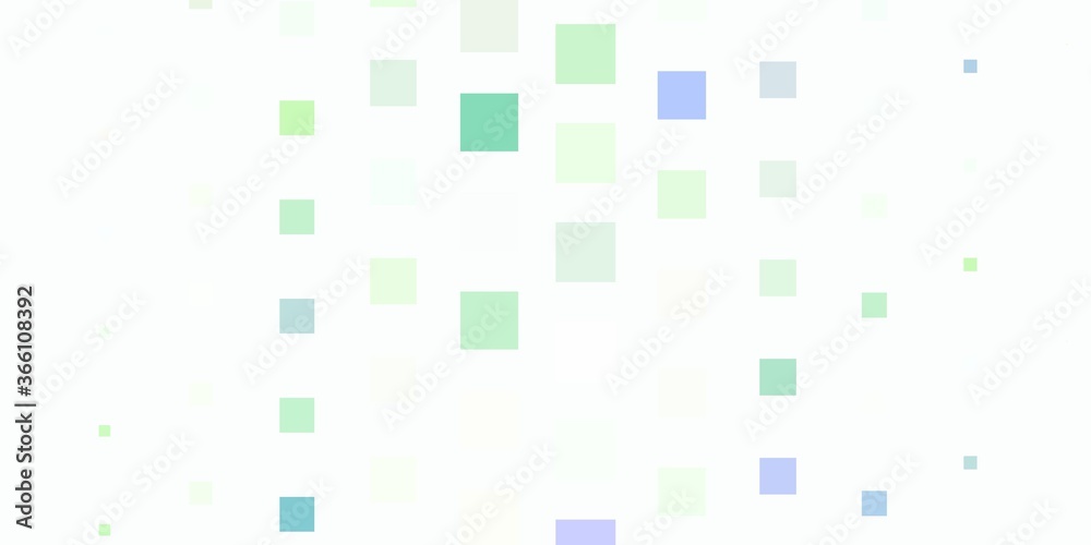 Light Green vector pattern in square style. Modern design with rectangles in abstract style. Template for cellphones.