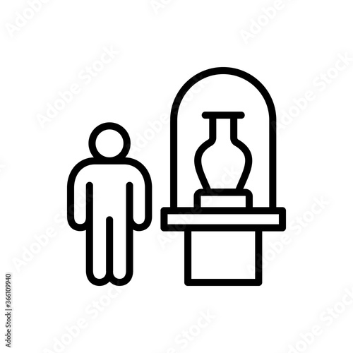 Vase, museum icon. Simple line, outline vector elements of historical things icons for ui and ux, website or mobile application