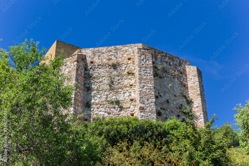 Historic castle on top of the hill in Zahara, Spain