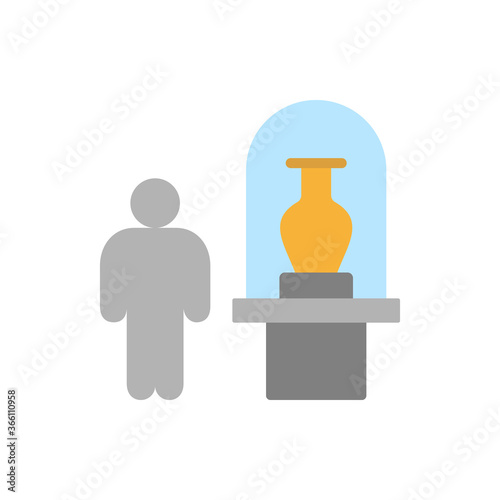 Vase, museum icon. Simple color vector elements of historical things icons for ui and ux, website or mobile application