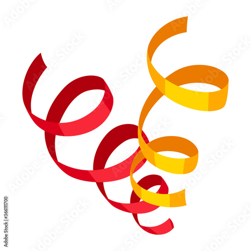 Illustration of carnival streamers.