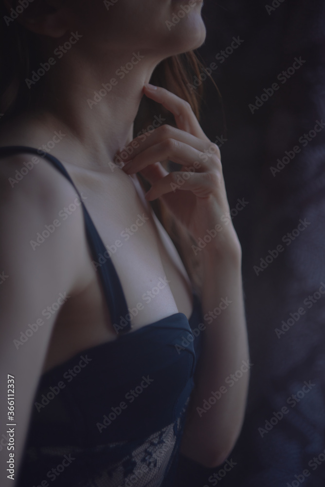 girl gestures and hand movements near the face girl gestures and hand movements near the face