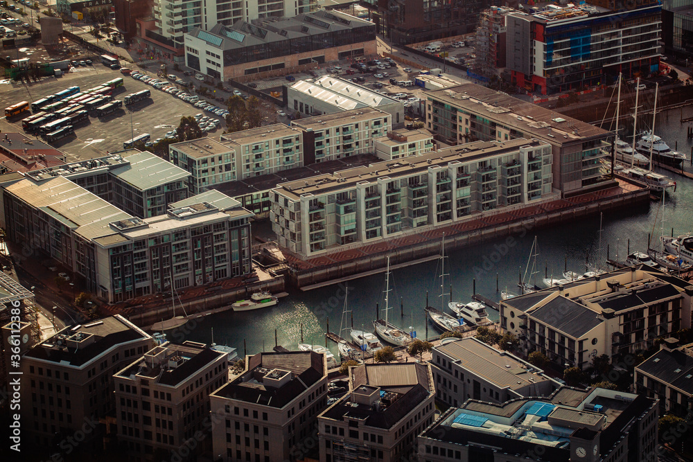 beautiful view of the city and port