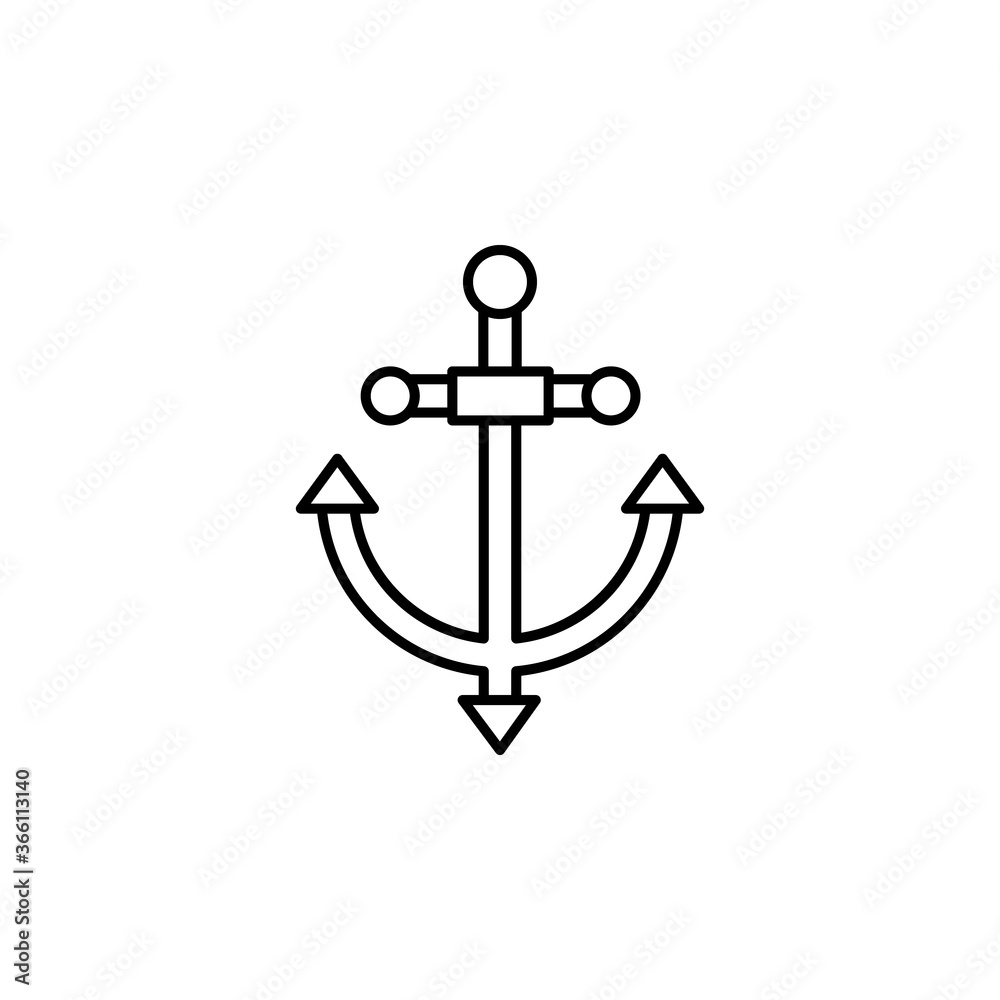 Anchor, travel, sea icon. Simple line, outline vector elements of tourism for ui and ux, website or mobile application Anchor, travel, sea icon. Simple line, outline vector elements of tourism for ui and ux, website or mobile application