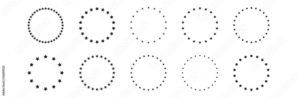 Stars in circle icon vector illustration graphic design