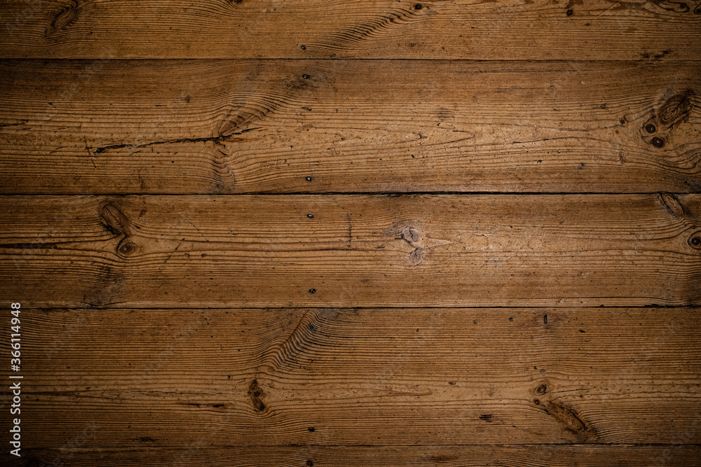 Fototapeta premium Old wooden planks, old floor, neglected floor. Perfect for texture.