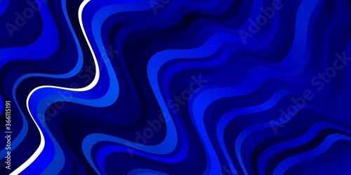 Light BLUE vector layout with circular arc. Colorful abstract illustration with gradient curves. Pattern for websites, landing pages.