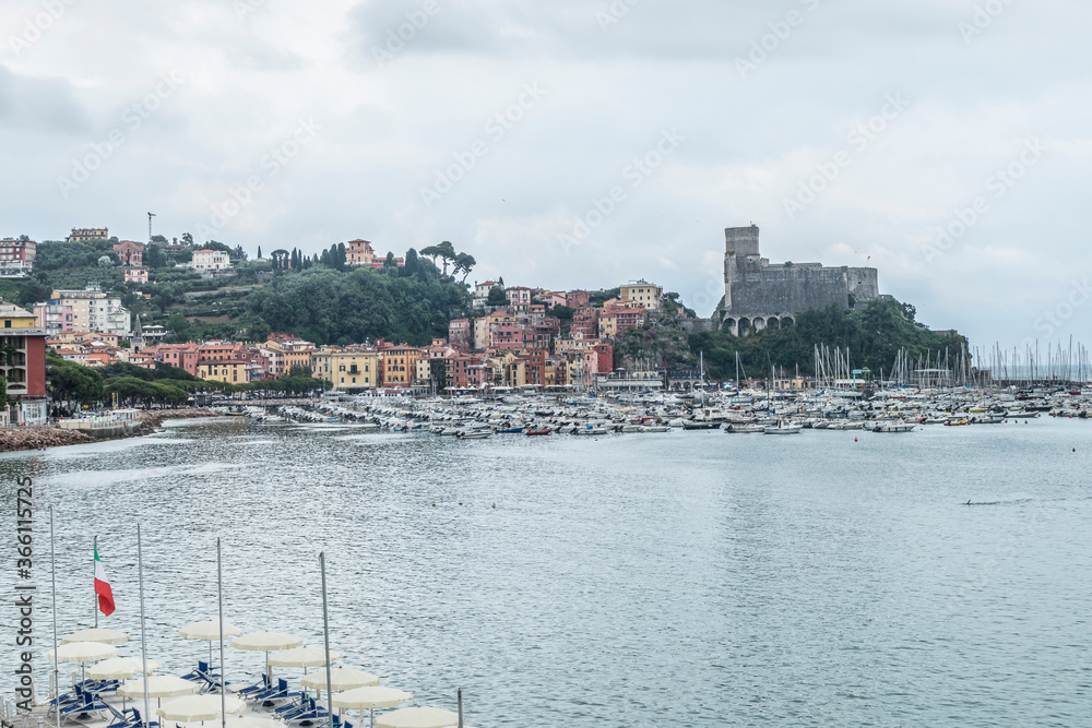 landscape of Lerici and his castle