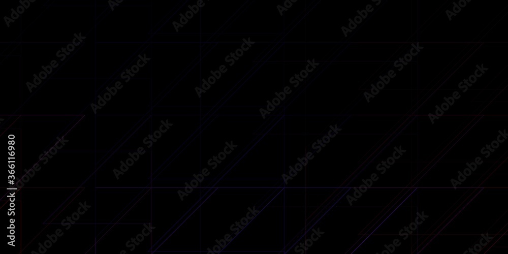 Dark Blue, Red vector template with lines. Repeated lines on abstract background with gradient. Template for your UI design.