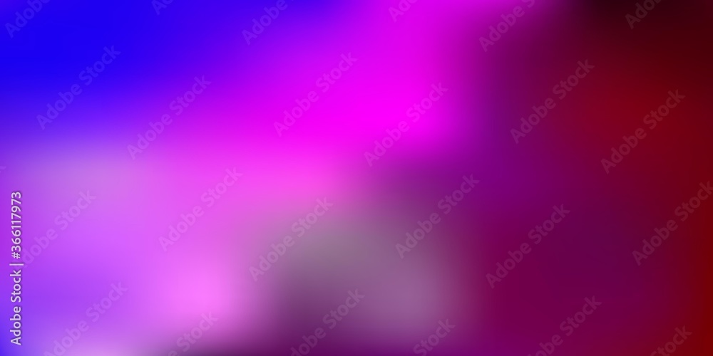 Fototapeta premium Light pink, blue vector gradient blur background.
