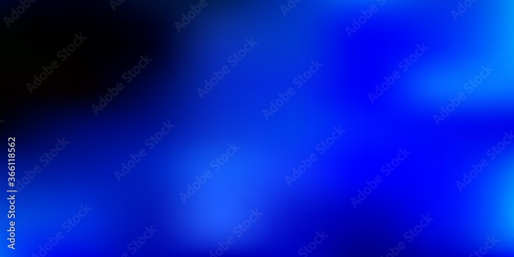 Obraz premium Dark blue vector gradient blur layout.