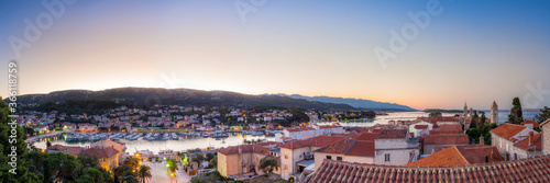 Panoramic view of the city of Rab in Croatia