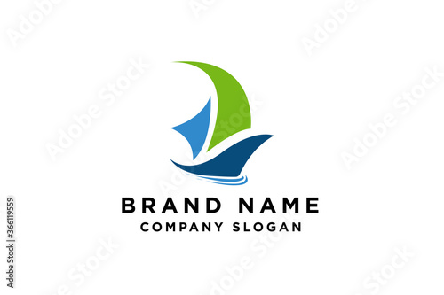 Dhow logo design, Traditional Sailboat from Asia / Africa