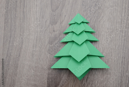 Origami Christmas tree paper