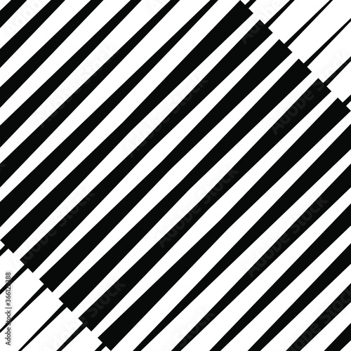 Black diagonal triangle stripes. Abstract monochrome background. Vector illustration. Oblique shape.  Design element. Trendy pattern for prints  web pages  template and textile design